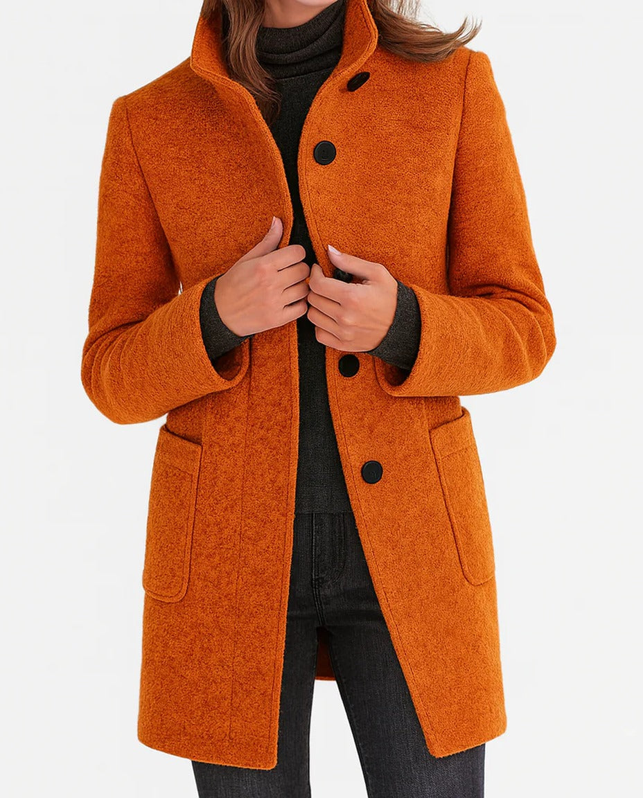 Cappotto midi Eleonora, colore arancione