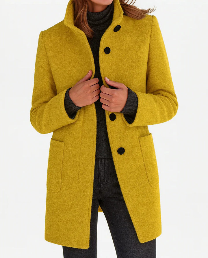 Cappotto midi Eleonora, colore giallo