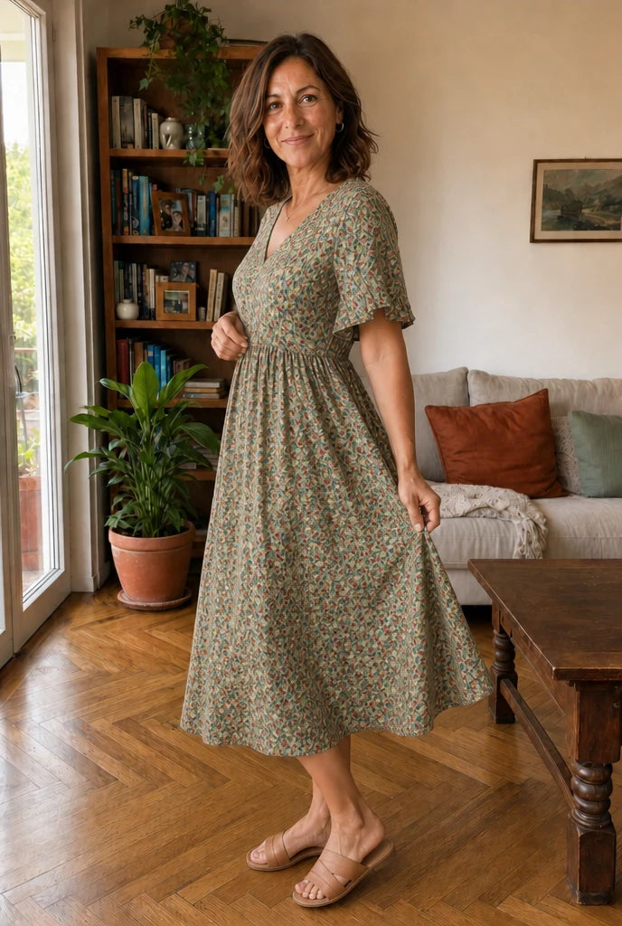 Elena | Abito Floreale Midi