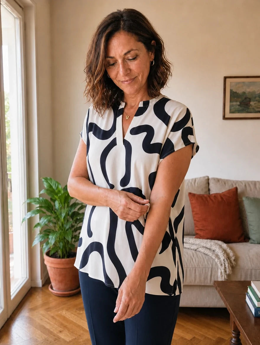 Chiara | Blusa Fluida a Stampa