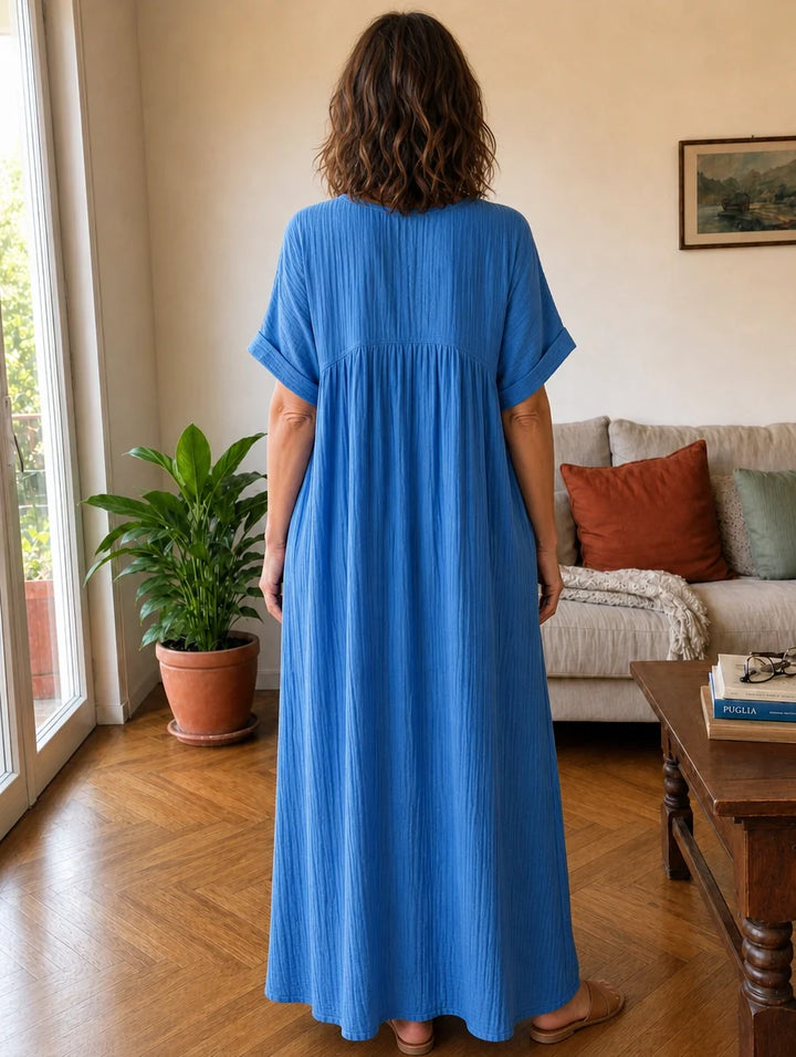 Alessia | Abito Maxi in Mussola
