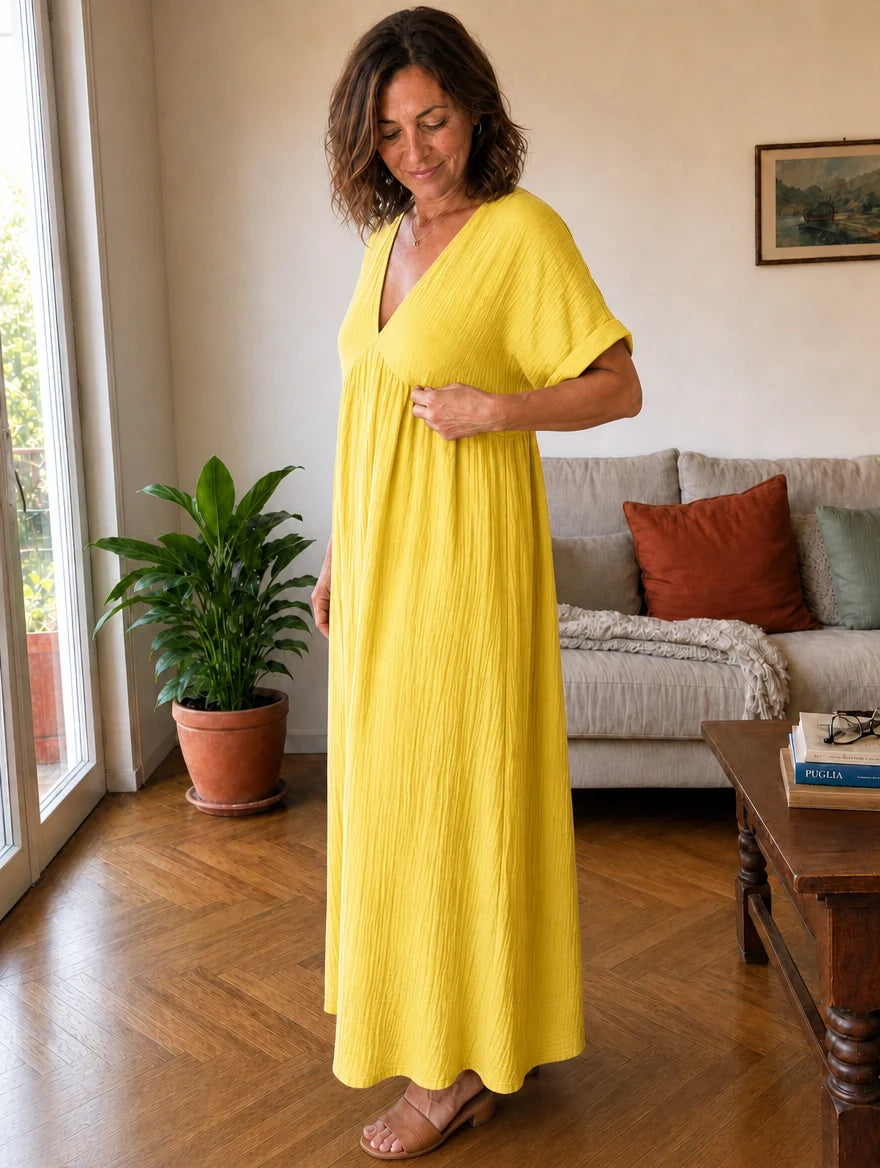 Alessia | Abito Maxi in Mussola