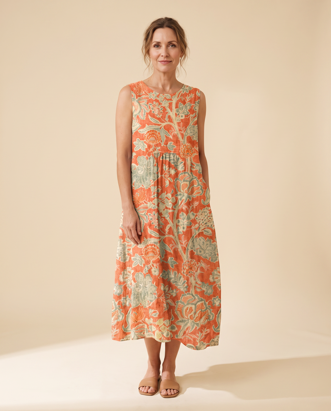 Raquel abito midi - indossato, studio