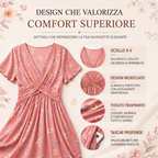 Abito a Fiori con Scollo a V