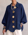 Isadora | Cardigan Oversize con Bottoni Dorati