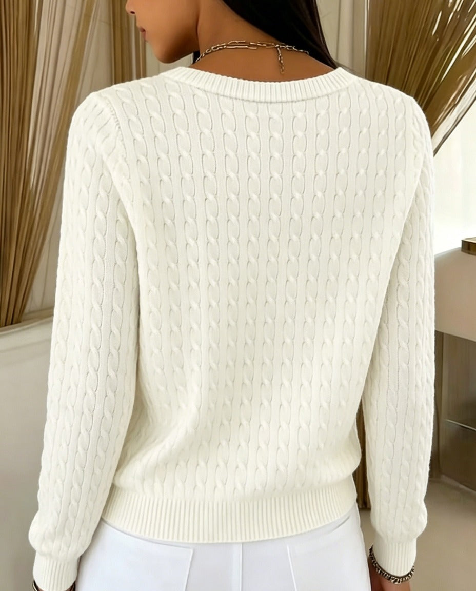 Matilde cardigan Bianco Sporco retro