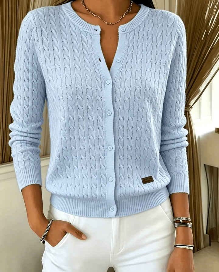 Matilde cardigan a trecce Azzurro Chiaro