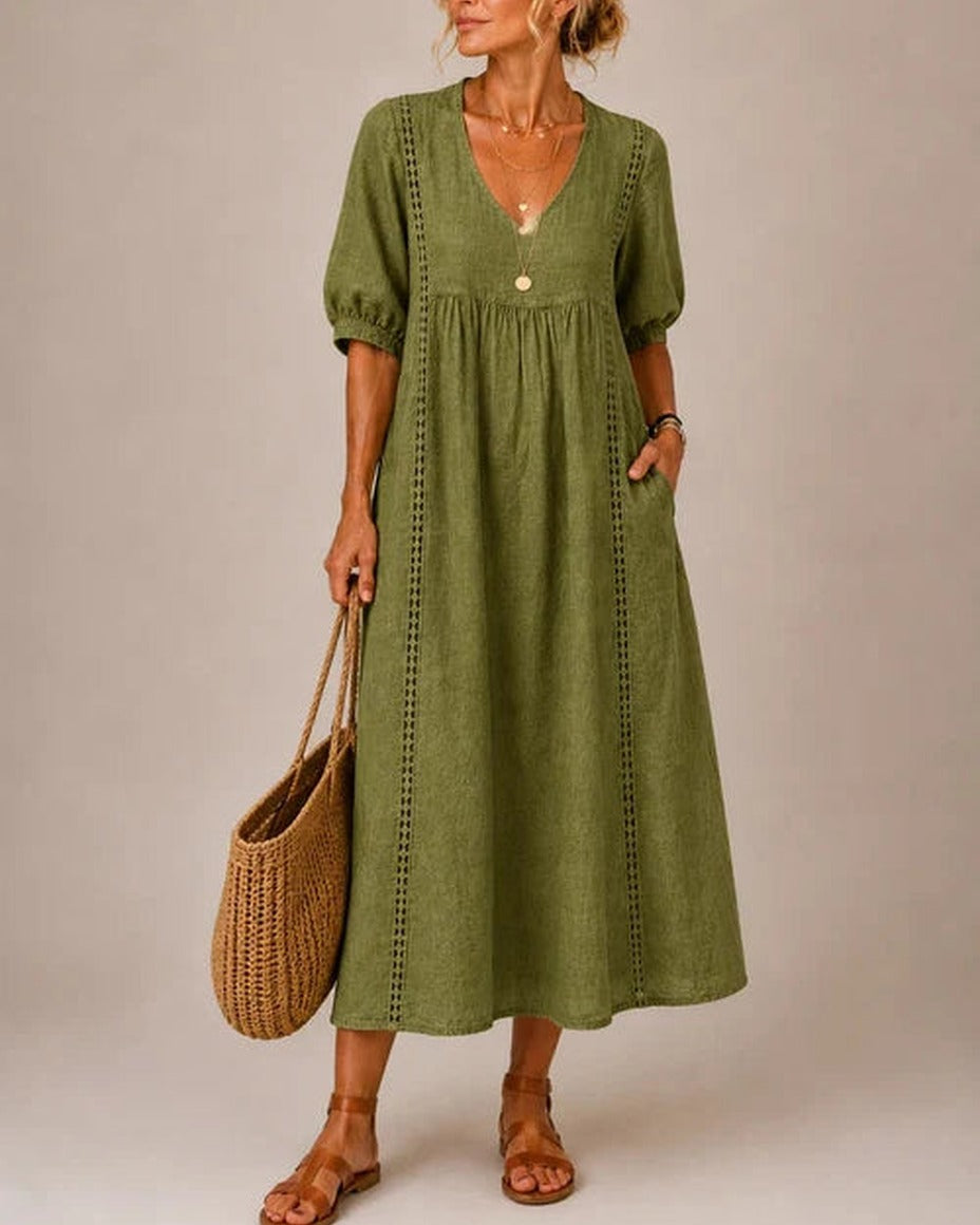 Rosalia abito midi estivo verde