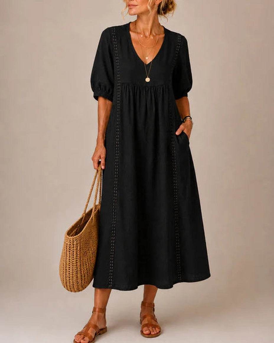 Rosalia abito midi estivo nero
