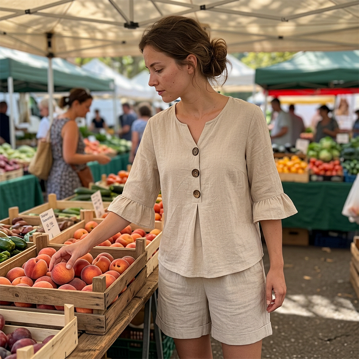 Silvia | Completo Due Pezzi in Cotone