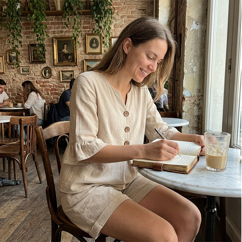 Silvia | Completo Due Pezzi in Cotone