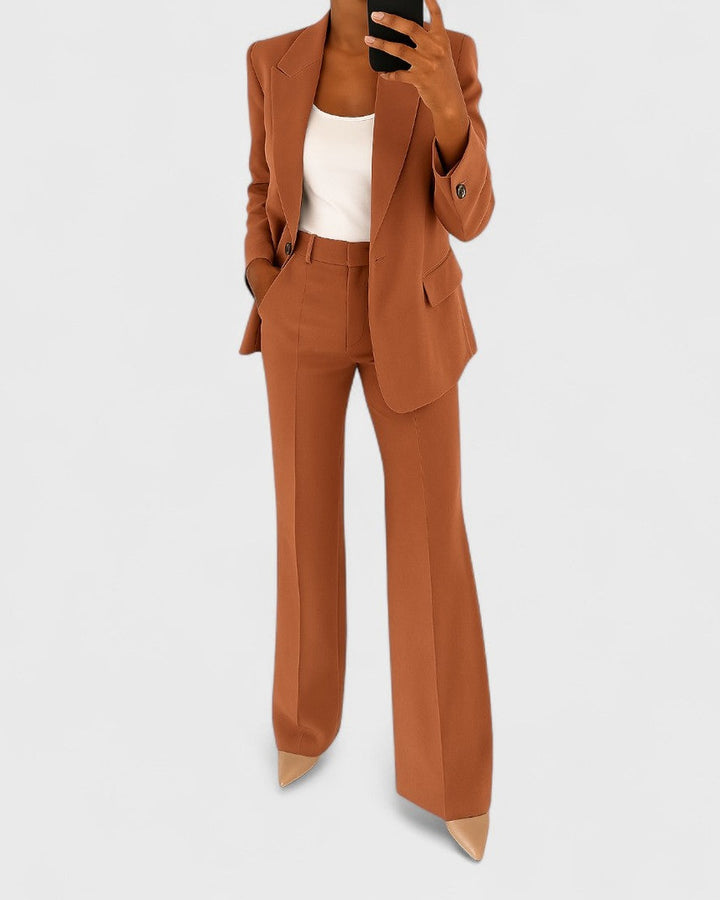 Vittoria completo blazer e pantaloni cognac